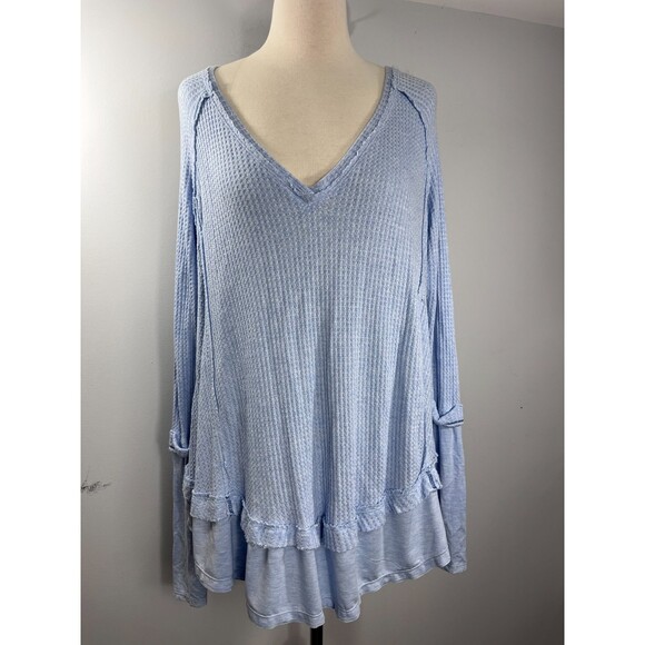 We The Free Tops - We The Free - Free people Laguna Thermal Blue Size XS